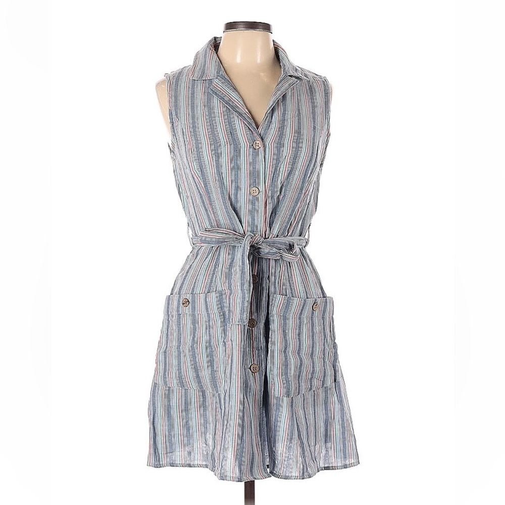 ANGIE sleeveless button-up dress